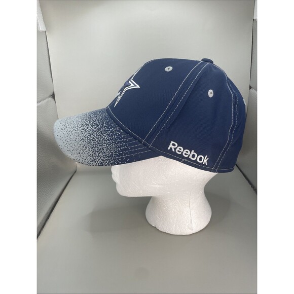 Reebok on Field Fitted Hat Dallas Cowboys Large XL Blue Gray Paint Splatter NWOT - Picture 2 of 7